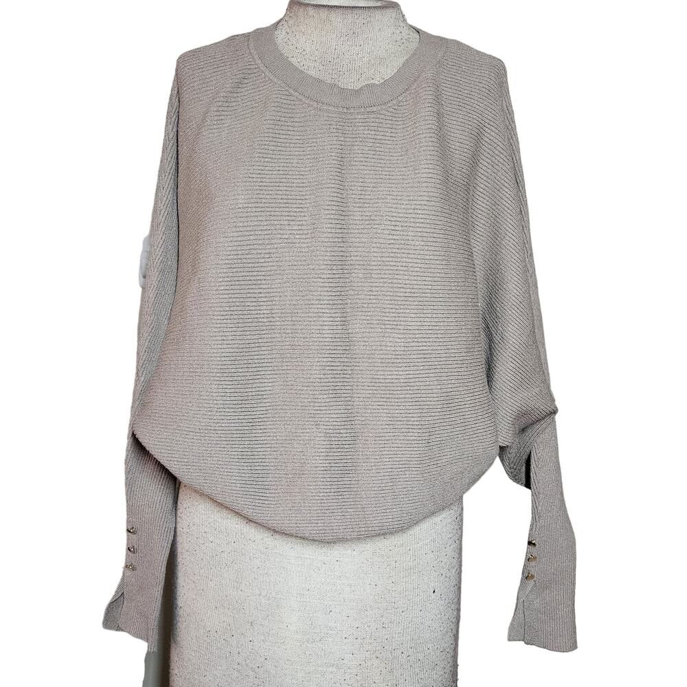 Tan Oversize Crop Sweater Size Small